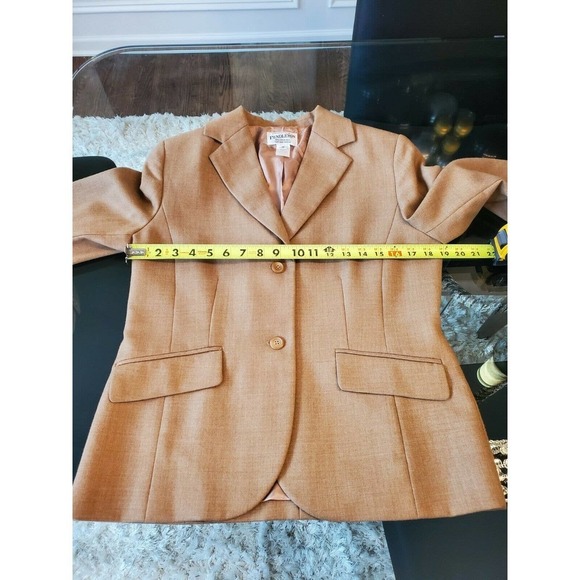 Pendleton Women's Tan Wool Two Buttons Single Breasted Fitted Blazer Size 10 - Picture 11 of 12